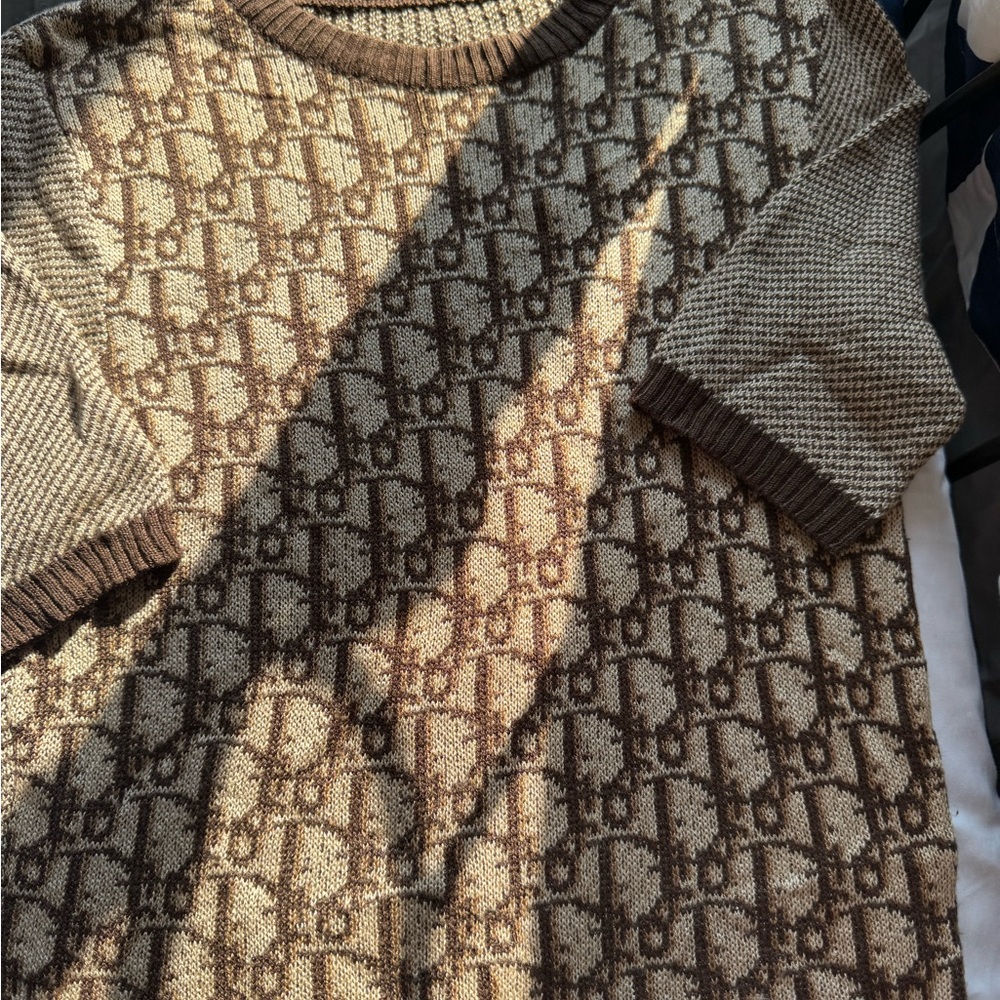 Dior Brown Monogram Short Sleeve Tee